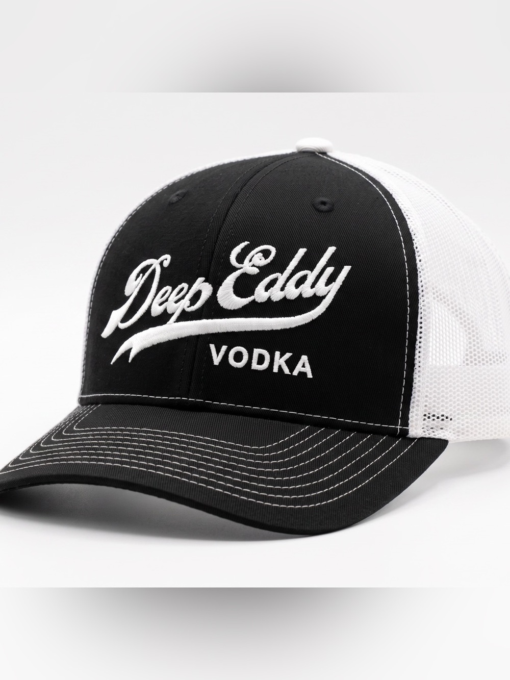 Deep Eddy Vodka Austin TX Black & White Mesh SnapBack Trucker Hat Cap Unisex